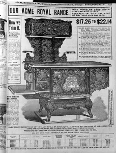 Sears Roebuck Prints: Ad for a coal oven in a 1902 Sears catalog.. Courtesy: CSU Archives / Everett Collection