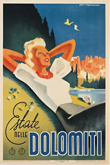 Casual Prints: Advertising poster Estate nelle Dolomiti