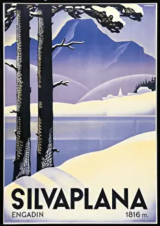 Switzerland Prints: Advertising poster Silvaplana, by Johannes Handschin