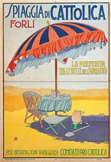 Text Prints: Advertising poster for Spiaggia di Cattolica