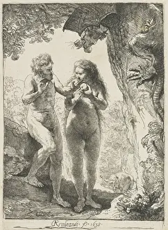 Adam Prints: Adam and Eve, by Rembrandt van Rijn