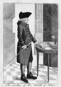 1700s Prints: Adam Smith (1723-1790) author of the 1776 classic book on economics
