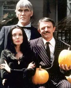 Moustache Prints: THE ADDAMS FAMILY, (clockwise from top): Ted Cassidy, John Astin, Carolyn Jones, 1964-66