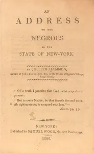 Abolitionists Prints: AN ADDRESS TO THE NEGROS IN THE STATE OF NEW YORK