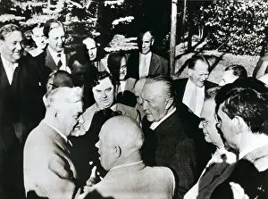 Policies Prints: ADENAUER, Konrad (1876-1967). Visit to Moscow in 1955 to restore diplomatic relations with the Soviet Union