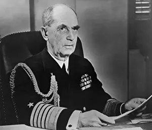 Admiral Prints: Admiral William Leahy, Chief of Staff to President Franklin Roosevelt during World War 2