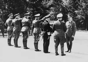 Herman Prints: Adolf Hitler arrives at the ceasefire negotiations at Compiegne, France