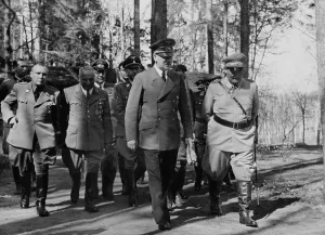 Adolf Prints: Adolf Hitler and Hermann Goering walking in a group