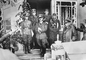 Adolf Prints: Adolf Hitler leaving his overnight quarters at the war front in Poland