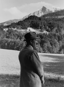 Lcgr1308 Prints: Adolf Hitler looking over his estate