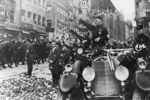Adolf Prints: Adolf Hitler reviews marching Nazi Storm Troopers the 3rd Party Congress