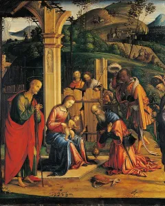 Procession Prints: Adoration of the Magi, by Lorenzo il Vecchio Costa
