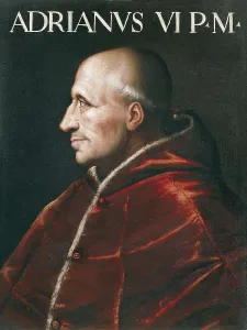 ADRIAN VI (1459-1523). Anonymous portrait. Oil on canvas. ITALY. Florence. Pitti Palace. AISA/Everett Collection**US SALES ONLY**