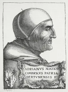 Aisagp2 Prints: ADRIAN VI (1459-1523). Engraving by D