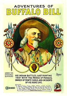 1917 Movies Prints: THE ADVENTURES OF BUFFALO BILL, Buffalo Bill, 1917