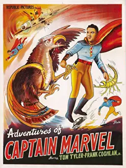 Superhero Prints: THE ADVENTURES OF CAPTAIN MARVEL, right: Tom Tyler, 1940