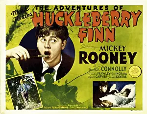 Rooney Prints: THE ADVENTURES OF HUCKLEBERRY FINN, left: Mickey Rooney, 1939