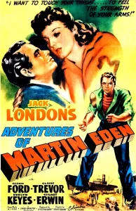 Keyes Prints: THE ADVENTURES OF MARTIN EDEN, US poster, from left: Glenn Ford, Evelyn Keyes, 1942