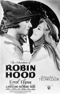 Robin Hood Prints: THE ADVENTURES OF ROBIN HOOD, from left, Errol Flynn, Olivia De Havilland, 1938