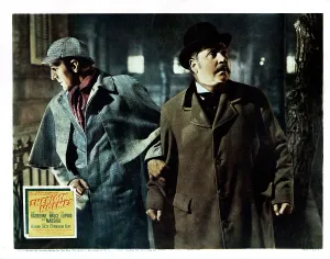 THE ADVENTURES OF SHERLOCK HOLMES, from left, Basil Rathbone, Nigel Bruce, 1939, TM and copyright 20th Century Fox Film Corp. All rights reserved/Courtesy Everett Collection