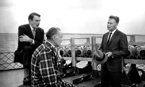 Bathrobe Prints: ADVISE AND CONSENT, Walter Pidgeon, Franchot Tone, Lew Ayres, 1962