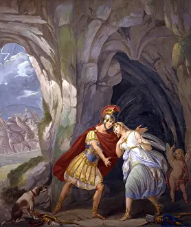Cave Prints: Aeneas and Dido in the cave, by Sebastiano Santi