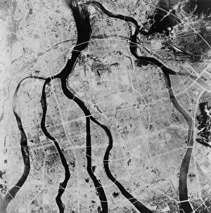 Terror Prints: Aerial view of Hiroshima after the atomic bombing of August 6, 1945