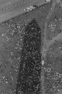 Lcgr1511 Prints: Aerial view of marchers in the shadow of the Washington Monument at the March on Washington