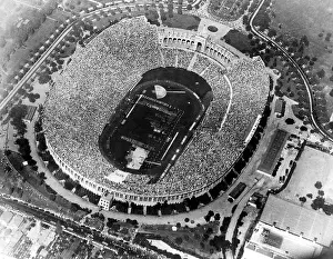 Olympics Prints: Aerial view of opening day games at the 1932 Olympics
