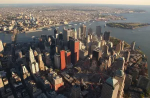 Rubble Prints: Aerial view of the recovery operation at the site of the World Trade Center