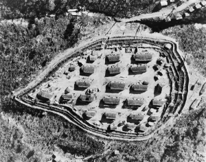 Vietnam Prints: Aerial view of a 'strategic hamlet'