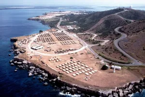 Cuba Prints: Aerial view of the U.S. Naval Station Guantanamo Bay Cuba