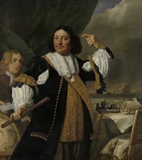 Globe Prints: Aert van Nes, Vice Admiral, by Bartholomeus van der Helst and Ludolf Bakhuyse