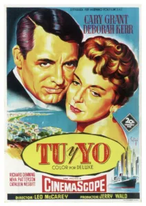 AN AFFAIR TO REMEMBER (aka TU Y YO), from left: Cary Grant, Deborah Kerr on Spanish poster art, 1957, TM and Copyright 20th Century Fox Film Corp