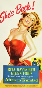 AFFAIR IN TRINIDAD, Poster Art, Rita Hayworth, 1952