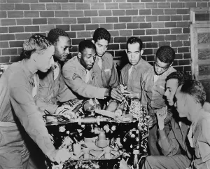 Mechanics Prints: African American aviation cadets at Tuskegee Army Air Field, Alabama
