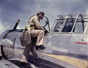 Airman Prints: African American Cadet L. Deitz at the Naval Air Base