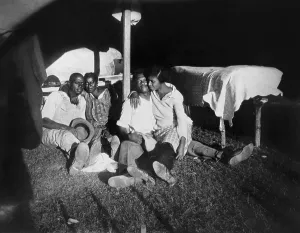 Charity Prints: Two African American couples in tent