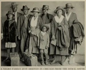 Migration Prints: African American extended family arriving in Chicago from the rural South, ca. 1920