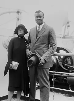Heavyweights Prints: African American heavyweight Boxer Harry Wills and his wife