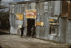 Negro Prints: African American juke joint, original title: Negro migratory workers by a juke joint