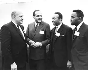 Secretary Prints: Three African-American mayors with Housing and Urban to Development Secretary