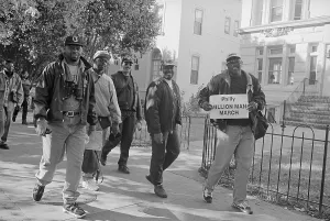 Sidewalk Prints: African American men walking on Capitol Hill