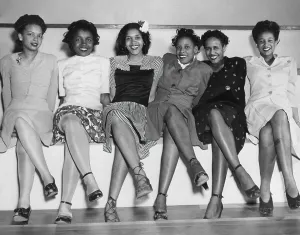 Dressed Up Prints: African American pin-up girls at Naval Air Station's Spring Formal Dance during World War 2