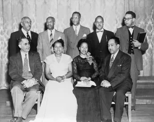 Poetry Prints: African American Poets at Jackson State College festival in 1945. Seated in front row, l