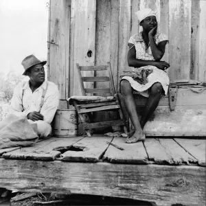 Negro Prints: African American sharecroppers, titled: Negro sharecropper and wife. Mississippi