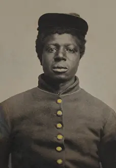 Colored Troops Prints: African American soldier in Civil War Union uniform