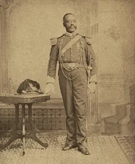 Epaulets Prints: African American soldier, wearing GAR (Grand Army of the Republic) medal