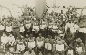 On Deck Prints: African American soldiers aboard the Army transport USS Momus