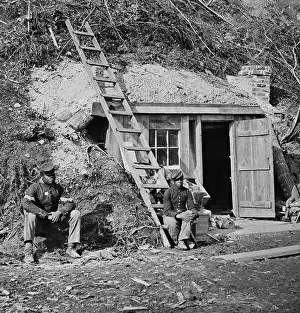 Union Army Prints: Two African American soldiers at Dutch Gap